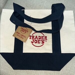 Black and White Mini Canvas Tote Bag